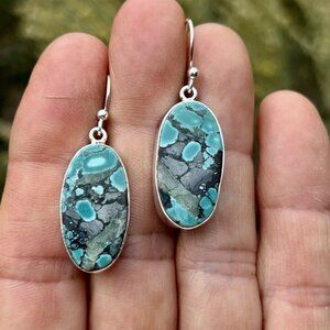 Sundance $208 NEW Bamboo Mountain Turquoise Sterling Silver Handmade Earrings